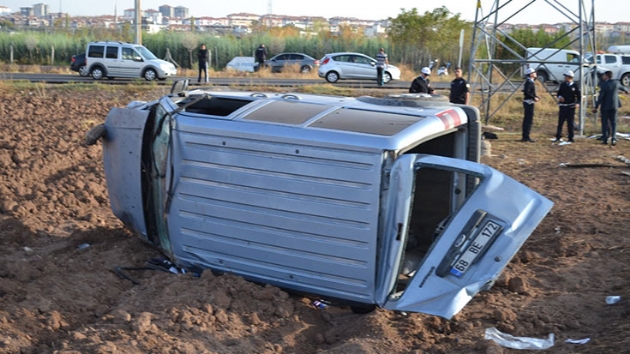 Aksaray'da polis arac otomobille arpt: 4' polis 5 yaral