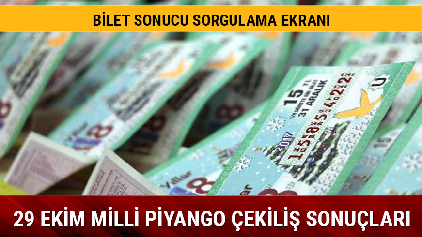 29 Ekim 2018 Milli Piyango sonu�lar� a��kland� 