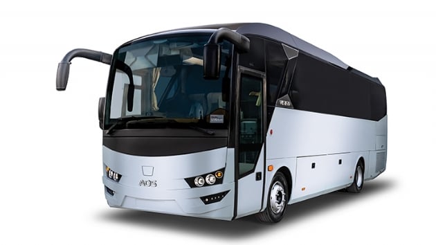 AOS ilk sadan direksiyonlu otobsn Euro Bus Expo Fuarnda sergiliyor