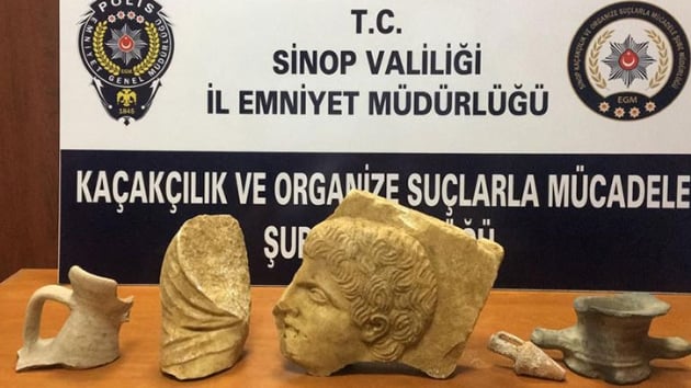 Sinop'ta 2400 yllk tarihi eserler ele geirildi 
