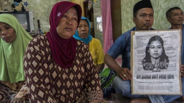 Endonezya'da Suudi Arabistan'n Endonezyal gmen iiyi idam etmesini protesto edildi