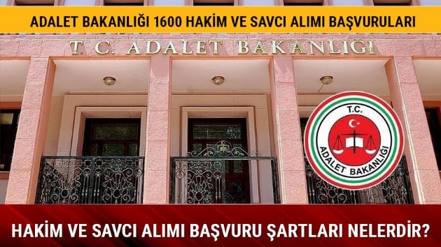 Adalet Bakanl 1600 hakim ve savc alm bavuru detaylar