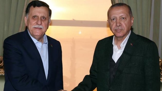 Cumhurbakan Erdoan, Fayez Mustafa Al-Sarraj' kabul etti