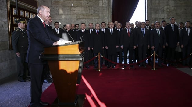 Bakan Erdoan: Trkiye'yi saldrlara ramen dnyann en gl devletlerinden yapma yolunda kararllkla yryoruz
