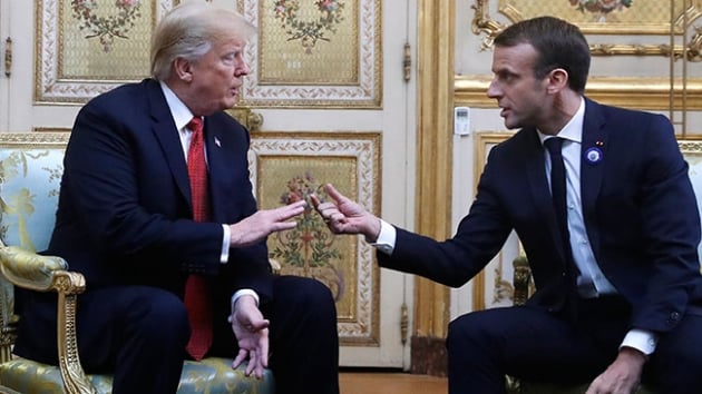 Trump, Macron ile tartt: Avrupa nce ABDye olan borcunu demeli