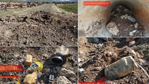 PKK'l terristlerce menfeze yerletirilen patlayc imha edildi