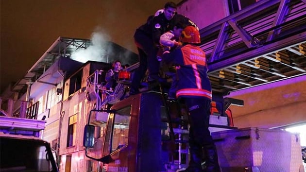 Bursa'da bir depoda kan yangn itfaiye ekiplerince sndrld