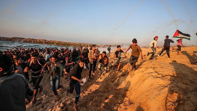 galci srail gleri Gazze sahilinde 25 Filistinliyi yaralad