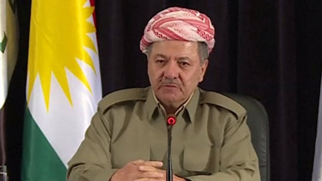 IKBY'nin eski Bakan Barzani referandumdan sonra ilk kez Irakn bakenti Badata geldi