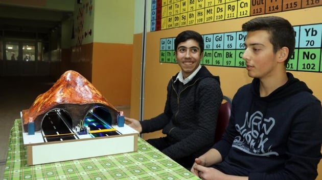 Idrl rencilerin gelitirdii, TBTAK yarmasnda nc olan 'Enerji Dostu Tnel'