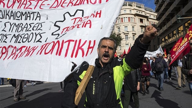 Yunanistan'da genel grev hayat olumsuz etkiledi 