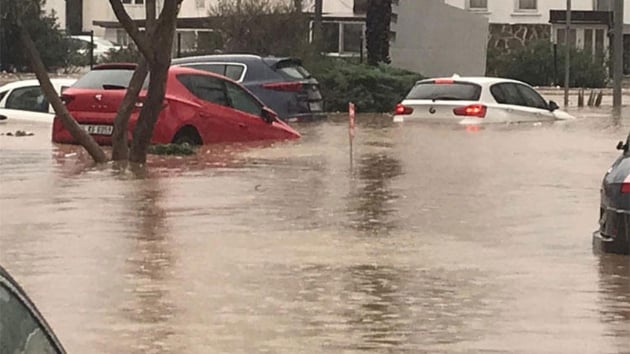 Bodrum'a fndk byklnde dolu yad  