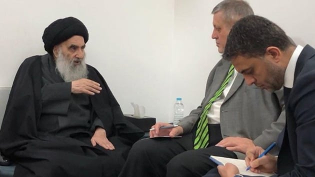 Ayetullah Ali Sistani'nin uzun bir aradan sonra ilk grnts ortaya kt