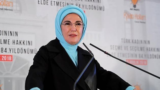 Emine Erdoan: Kadnlarmzn yerel ynetimlerde sz sahibi olmasn destekliyoruz