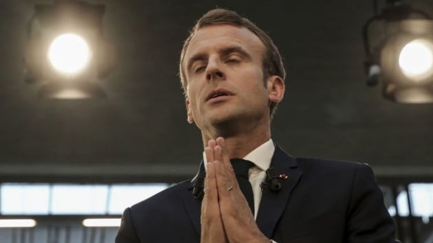 Fransa Cumhurbakan Macron'un halk destei en dk seviyeye geriledi