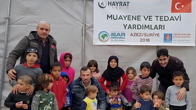 Hayrat Yardm'dan Suriye'deki mltecilere tbbi yardm yapld