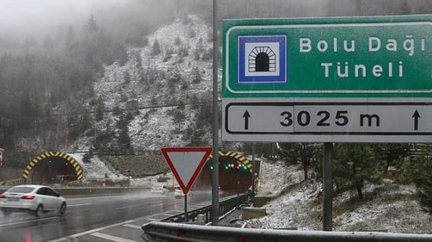  Anadolu Otoyolu ve D-100 kara yolunun Bolu Da kesiminde kar ya balad