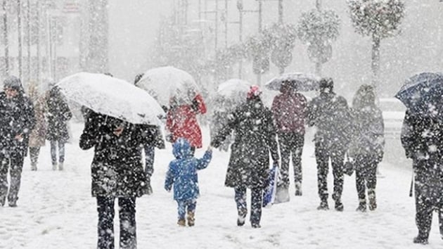 Erzurum'da kar ya etkili oldu