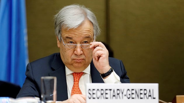 BM Genel Sekreteri Guterres, Yemen toplantlarnn kapanna katlmak zere svee geldi.