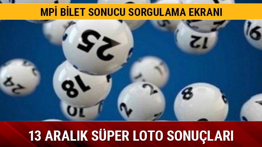 13 Aral�k S�per Loto sonu�lar� yay�nda