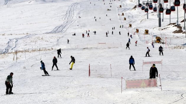 Erciyes'te kayak sezonu ald
