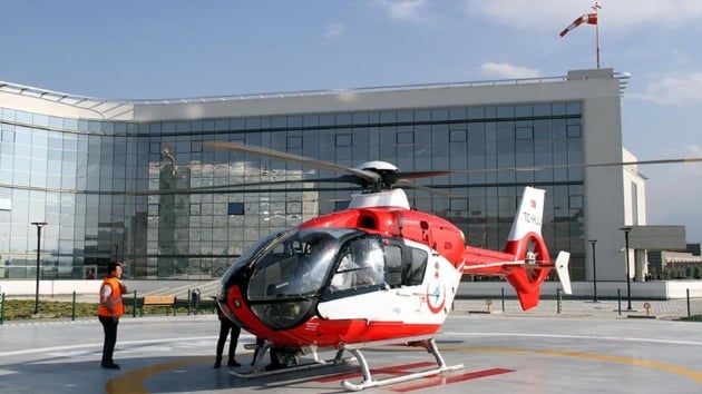 Erzurum'da rahatszlanan hkml ambulans helikopterle hastaneye kaldrld