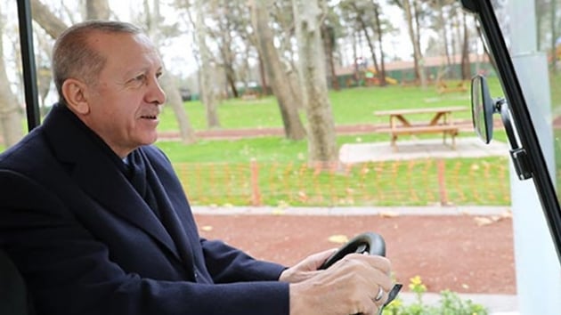 Cumhurbakan Erdoan Esenler'de Millet Bahesi'ni gezdi