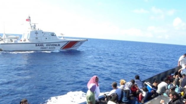 Yasa d yollarla Yunanistan'a gemeye alan 184 dzensiz gmen yakaland