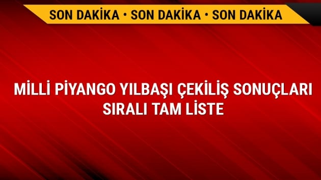 Milli Piyango sral liste 2019 Ylba zel, 31 Aralk ylba Milli piyango mpi.gov.tr sonucu 