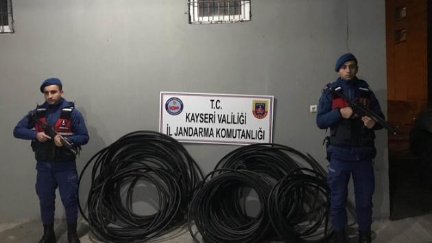 Kayseri'de kablo hrszlna 3 tutuklama