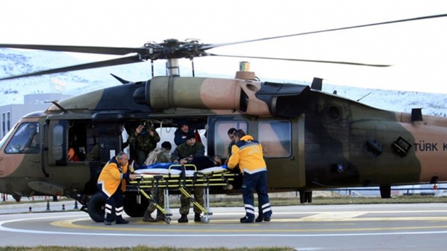Askeri helikopter tansiyon hastas iin havaland