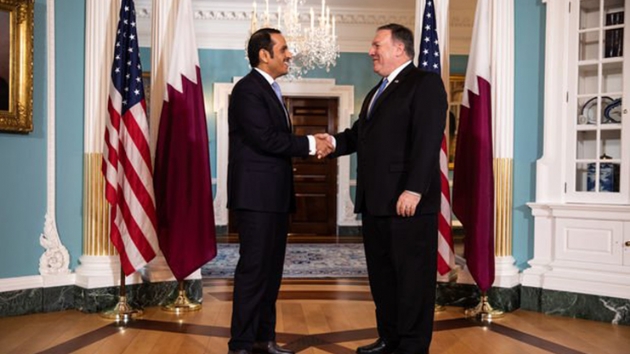 Katar Emiri Al Sani, Pompeo ile blgesel gelimeleri grt