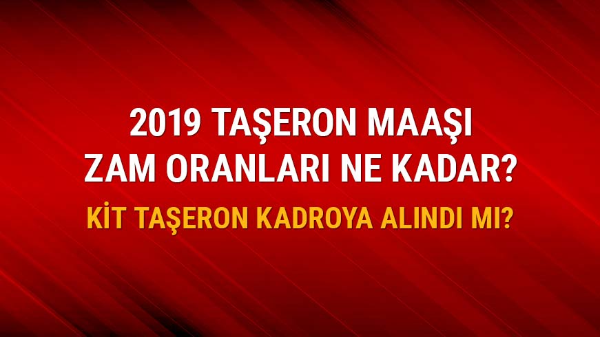 Kadrolu ta�eron i��iye y�zde 4 zam