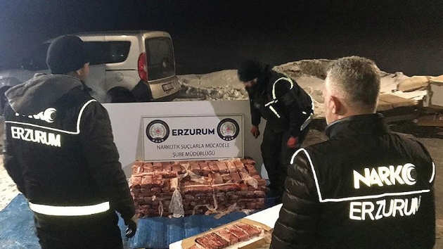 Erzurumda 220 kilo eroin ele geirildi