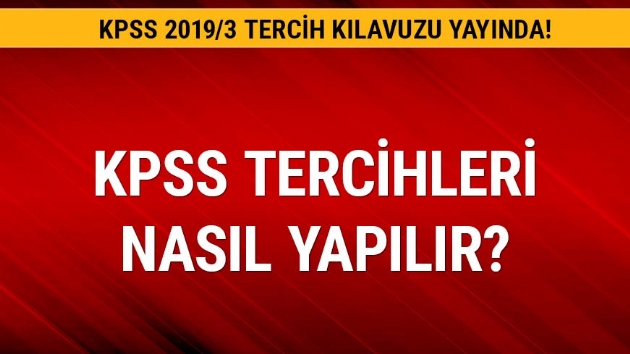 2019/3 KPSS tercih klavuzu yaynland