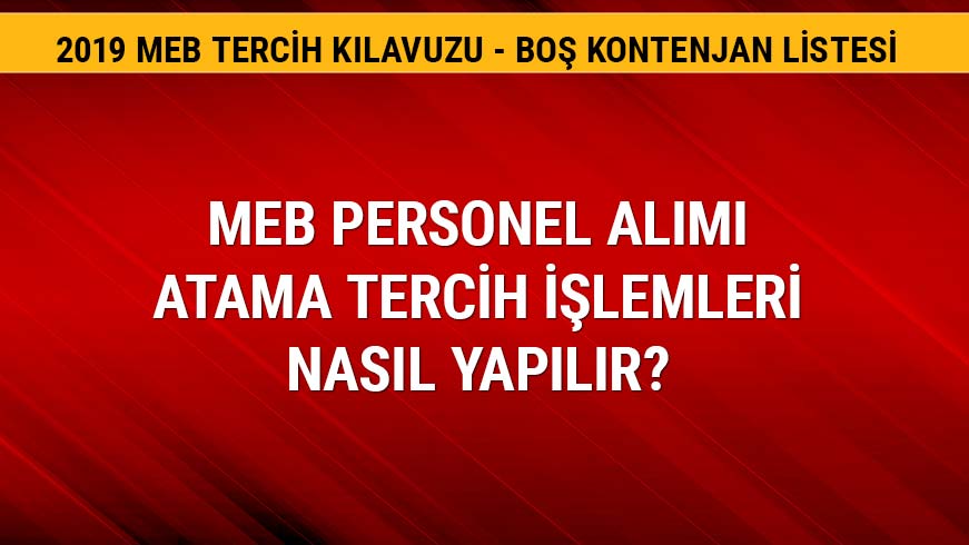 S�zle�meli ��retmenlik kontenjan listesi yay�mland�