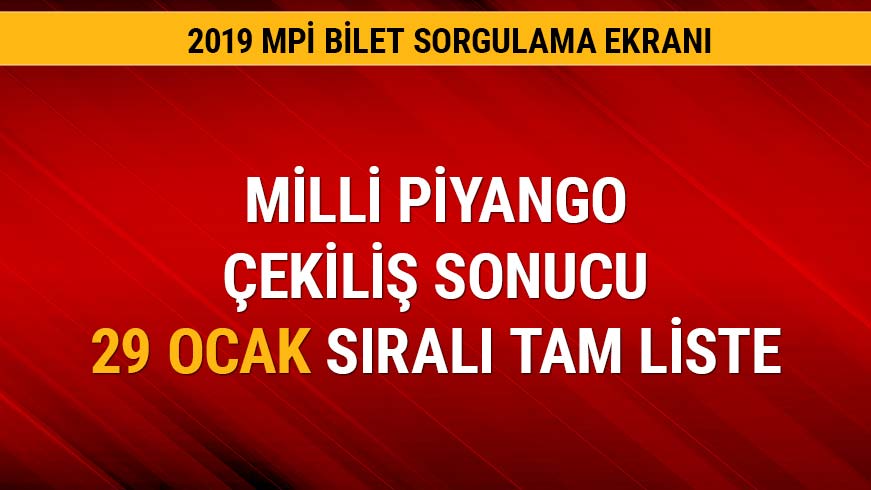 Milli Piyango sonu�lar� a��kland�