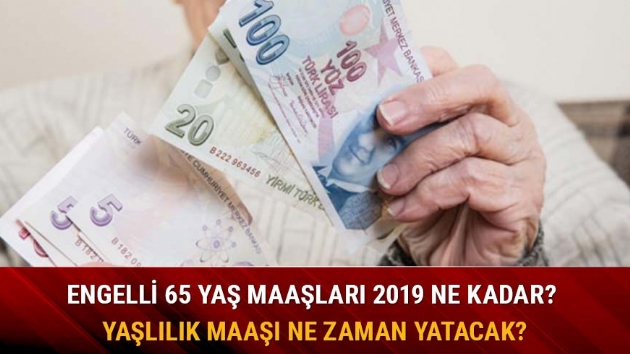 65 ya ve engelli maa 2019 zam oran ne kadar?