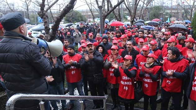 Kadky Belediyesi iileri, 'i brakma eylemi' yapt