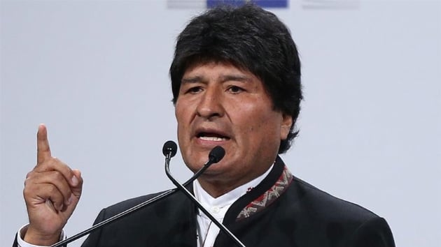 Morales  yabanc askeri mdahaleyi reddetmeyen Guiado'ya tepki gsterdi