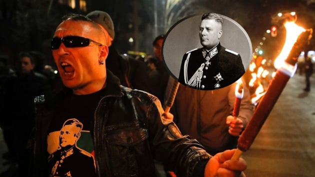 Neo-Naziler Sofya'da General Hristo Nikolov Lukov iin yrd
