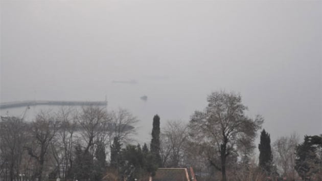 Marmarada youn sis etkili oldu, deniz ve karayolu ulamnda da aksamalar yaand