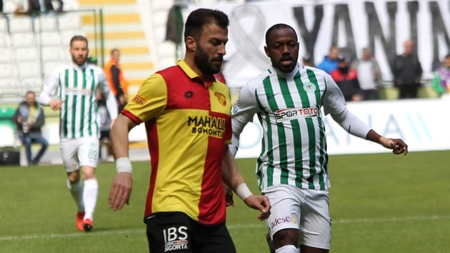 Sahasnda Gztepe ile 1-1 berabere kalan Atiker Konyaspor'un galibiyet hasreti 5 maa kt