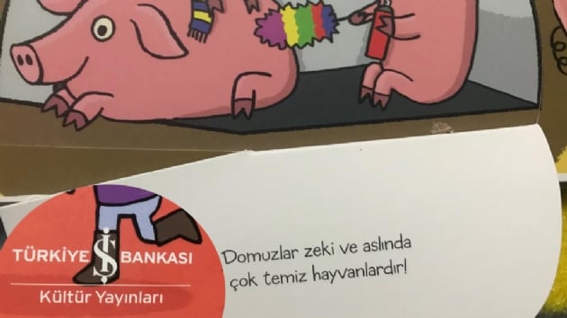 Trkiye  Bankas'nn 'domuz' brorn andran ocuk kitab tartma yaratt