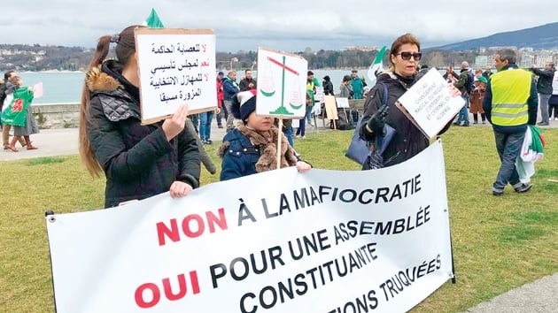 Cenevrede Buteflikann adayl protesto edildi