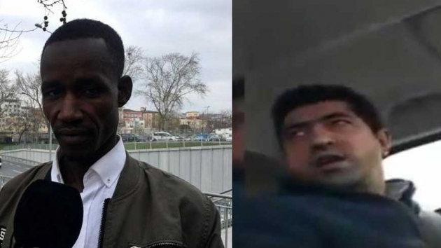 Senegalli yolcunun ikayeti olduu taksici tutukland