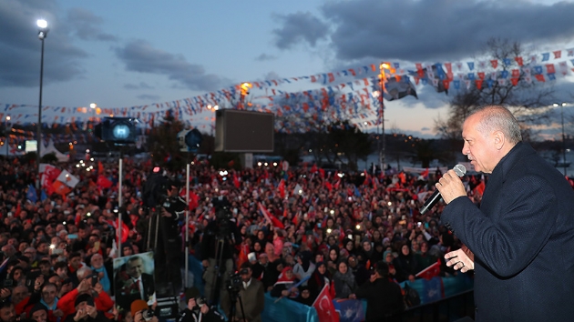 Bakan Erdoan: Millete psikolojik operasyon ekenlerin yrekleri hopluyor