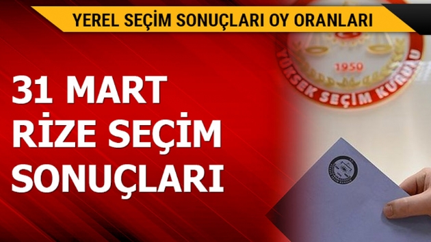 1 Mart Rize yerel seim sonular!