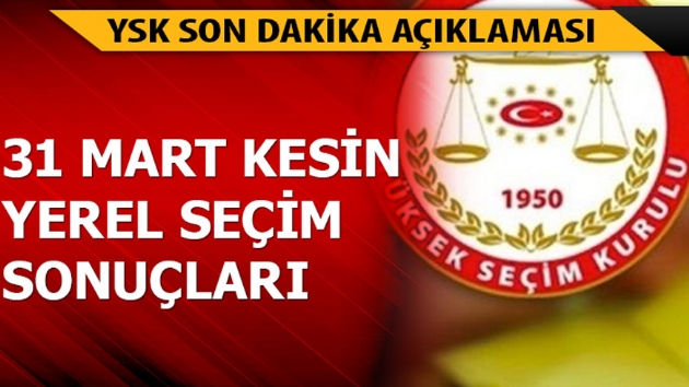 31 Mart stanbul kesin seim sonular! 
