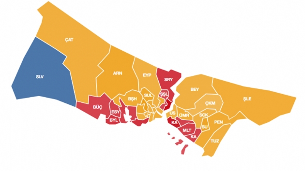 AK Parti stanbul'da 39 ilenin 24'n, CHP 14'n ald 